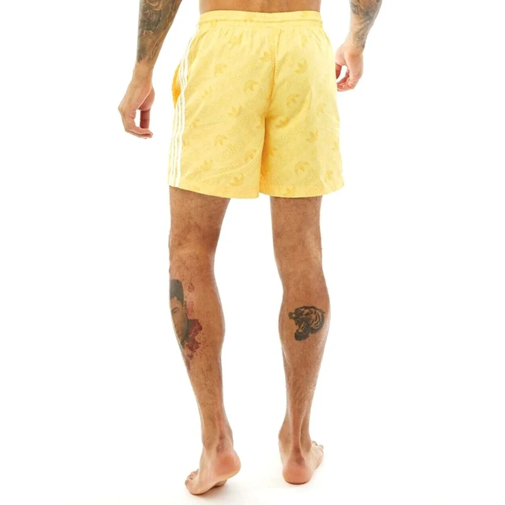Adidas men swimwear shorts GJ5169 LINAOP 124782421 yellow pockets 2XL $45